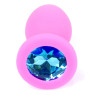 Силіконовий анальний затор Boss Series - Jewellery Pink Silicon PLUG Small Light Blue S