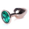 Анальний затор Boss Series - Jewellery Red Gold PLUG Green S