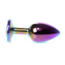 Металева анальна пробка Multicolour Metal Plug Rainbow, діаметр 2,8 см, довжина 7 см, розмір S