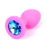 Силіконовий анальний затор Boss Series - Jewellery Pink Silicon PLUG Medium Light Blue M
