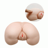 Мастурбатор вагіна і анус з вібрацією BAILE - VAGINA AND ASS, Heating function Vibration