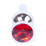 Анальний затор Boss Series - Jewellery Silver BUTT PLUG Red
