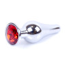 Анальний затор Boss Series - Jewellery Silver BUTT PLUG Red