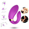 Вібромасажер для пар Boss Series з пультом ДК - Couple Vibrator Purple USB 9 Function