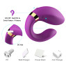 Вібромасажер для пар Boss Series з пультом ДК - Couple Vibrator Purple USB 9 Function