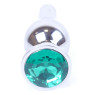 Анальний затор Boss Series - Jewellery Silver BUTT PLUG Green