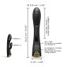 Вібратор-кролик з підігрівом Dorcel FLEXI RABBIT BLACK, гнучкий стовбур