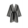 Пеньюар Passion AMBERLY PEIGNOIR black 6XL/7XL, пояс у комплекті