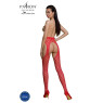 Еротичні колготки-бодістокінг Passion ECO S003 red, з доступом, імітація підв’язок