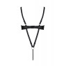 Боді з екошкіри Passion CELINE BODY 4XL/5XL black, з доступом, відкритий