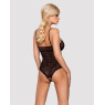 Мереживне боді з доступом 818-TED-1 teddy L/XL, чорне