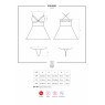 Еротичний мереживний комплект із сіточкою Obsessive 838-BAB-1 babydoll & thong black L/XL, чорний