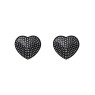 Накладки-серця на соски зі стразами Obsessive A750 nipple covers, чорні