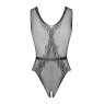 Сітчастий бодістокінг з доступом Obsessive B115 teddy S/M/L, чорний