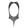 Ажурний бодістокінг із ефектом шнурівки Obsessive B129 teddy black S/M/L, чорний, з доступом