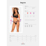 Еротичний комплект під латекс зі стрепами Obsessive Bagirela 2-pcs set S/M, чорний, під леопард