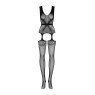 Бодістокінг Obsessive Bodystocking F217 S/M/L, елегантний силуетний малюнок, імітація панчіх