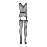 Бодістокінг Obsessive Bodystocking F217 S/M/L, елегантний силуетний малюнок, імітація панчіх