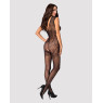 Бодістокінг Obsessive Bodystocking F234 S/M/L, абстрактний малюнок, глибоке декольте