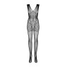 Бодістокінг Obsessive Bodystocking F234 S/M/L, абстрактний малюнок, глибоке декольте