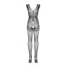 Бодістокінг Obsessive Bodystocking F234 S/M/L, абстрактний малюнок, глибоке декольте