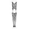 Бодістокінг Obsessive Bodystocking F237 S/M/L, рослинне плетіння, імітація панчіх