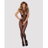 Бодістокінг Obsessive Bodystocking G308 S/M/L, халтер, декор у вигляді татуювання