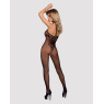 Бодістокінг Obsessive Bodystocking G308 S/M/L, халтер, декор у вигляді татуювання