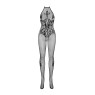 Бодістокінг Obsessive Bodystocking G308 S/M/L, халтер, декор у вигляді татуювання