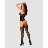 Бодістокінг Obsessive Bodystocking G314 S/M/L, імітація корсету та корсетного шнурівки