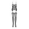Бодістокінг Obsessive Bodystocking G314 S/M/L, імітація корсету та корсетного шнурівки