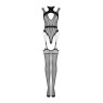 Ажурний бодістокінг з отворами Obsessive Bodystocking G327 black S/M/L, чорний, комбінезон, з доступ