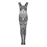 Сітчастий бодістокінг з вирізами та малюнком Obsessive Bodystocking G328 S/M/L, чорний, комбінезон