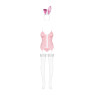 Еротичний костюм зайчика Obsessive Bunny suit 4 pcs costume pink S/M, рожевий, топ з підв’язками, тр