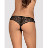 Мереживні танга з доступом Obsessive Contica crothchles thong L/XL, чорні