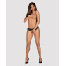 Мереживні танга з доступом Obsessive Contica crothchles thong L/XL, чорні