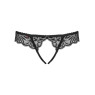 Мереживні танга з доступом Obsessive Contica crothchles thong L/XL, чорні