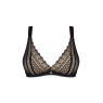 Мереживний бюстгальтер із трикутною чашкою Obsessive Estiqua bra M/L, чорний, широкі лямки