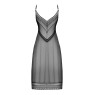 Напівпрозора довга сорочка Obsessive Estiqua chemise XL/2XL, чорний, асиметричний крій