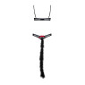 Еротичний костюм гепарду Obsessive Gepardina 3 pcs costume L/XL, чорний, хутряне оздоблення, монокін