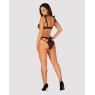 Напівпрозорий еротичний комплект Obsessive Obsessivia 2-pcs set black L/XL, бюстгальтер та трусики,