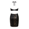 Сукня під зміїну шкіру Obsessive Vivianty dress XS/S, чорна