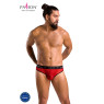 Чоловічі напівпрозорі труси Passion 031 SLIP MIKE S/M Red, під леопард