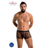 Чоловічі прозорі боксери Passion 032 SHORT JAMES S/M Black, сітка