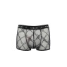 Чоловічі прозорі боксери Passion 032 SHORT JAMES XXL/XXXL Black, сітка