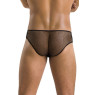 Чоловічі труси зі шнурівкою Passion 035 SLIP RICHARD XXL/XXXL Black, екошкіра, сітка