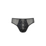 Чоловічі труси зі шнурівкою Passion 035 SLIP RICHARD XXL/XXXL Black, екошкіра, сітка