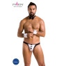 Комплект еротичної чоловічої білизни Passion 036 ALFRED XXL/XXXL Black, труси, комірець, манжети