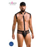 Комплект еротичної чоловічої білизни Passion 038 JOHN L/XL Black, боді, кепка