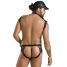 Комплект еротичної чоловічої білизни Passion 038 JOHN XXL/XXXL Black, боді, кепка